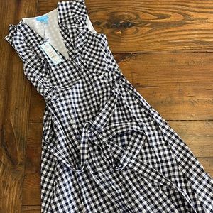 NWT Draper James Gingham Miranda Wrap Dress Size 6